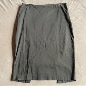 Sisley Pencil Skirt - Olive Green, Size 0